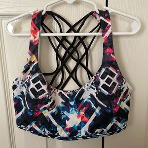 icyzone Sports Bra for Women - Activewear Strappy Yoga Tops Bra (S)